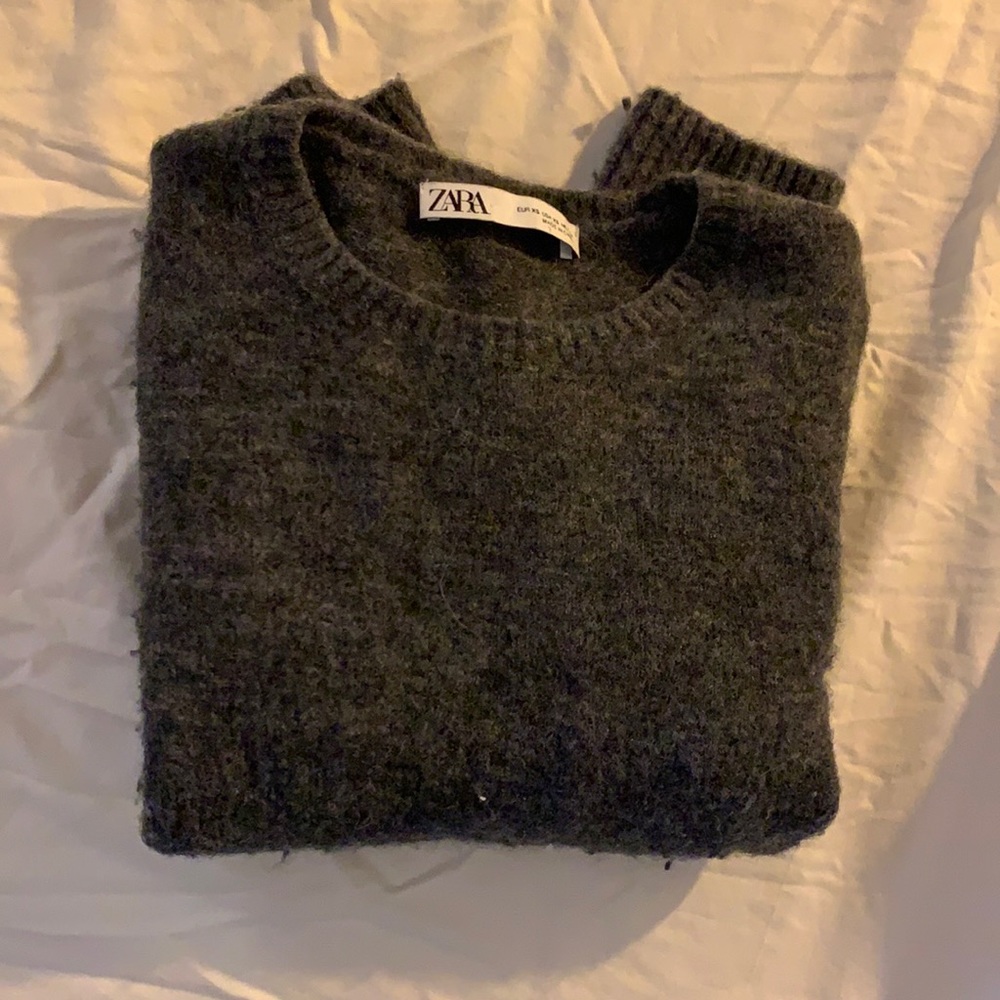 Zara Wool/Alpaca Cropped Sweater (xs)